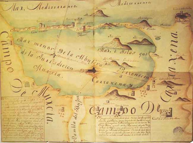 Plano del Mar Menor, fechado en el siglo XVIII