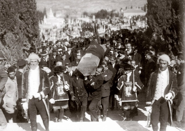 Septiembre de 1927. Traslado de los restos de Isaac Peral al cementerio de Ntra. Sra. de los Remedios, Santa Lucía.